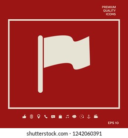 Flag symbol icon. Graphic elements for your design