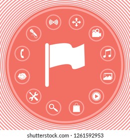 Flag symbol icon. Graphic elements for your design