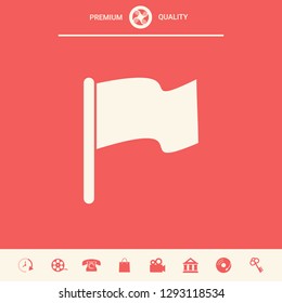Flag symbol icon. Graphic elements for your design