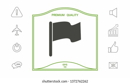 Flag symbol icon. Graphic elements for your design
