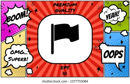 Flag symbol icon. Graphic elements for your design