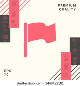 Flag symbol icon. Graphic elements for your design