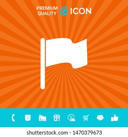 Flag symbol icon. Graphic elements for your design