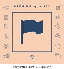 Flag symbol icon. Graphic elements for your design