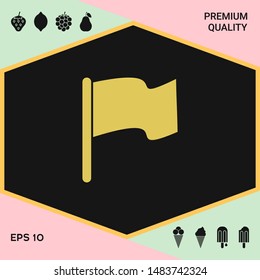 Flag symbol icon. Graphic elements for your design