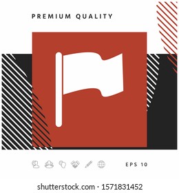 Flag symbol icon. Graphic elements for your design