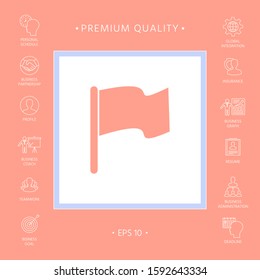 Flag symbol icon. Graphic elements for your design
