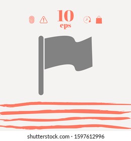 Flag symbol icon. Graphic elements for your design