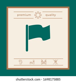 Flag symbol icon. Graphic elements for your design
