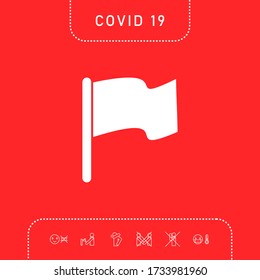 Flag symbol icon. Graphic elements for your design