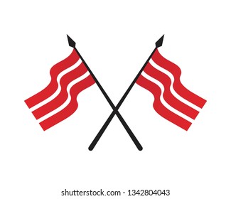 Flag symbol and logo vector