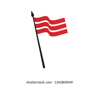 Flag symbol and logo vector
