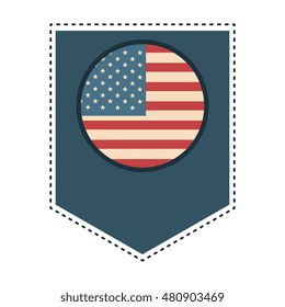 flag symbol usa pennat