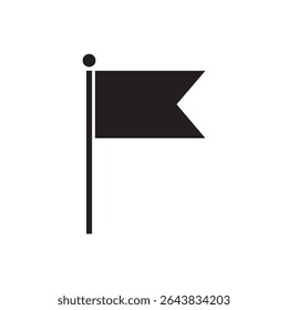 Flag symbol vector sign isolated on white background. Simple logo vector illustration for graphic and web design.