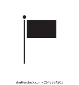 Flag symbol vector sign isolated on white background. Simple logo vector illustration for graphic and web design.