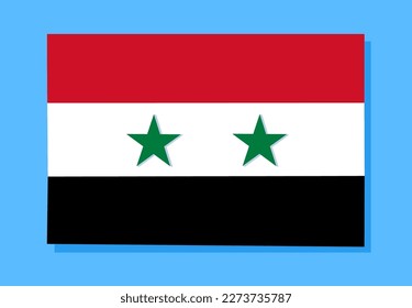 Bandera de Siria, segunda ilustración plana de una bandera siria. EPS 10.