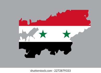 Bandera de Siria con pincel