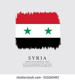 Flag of Syria, brush stroke background