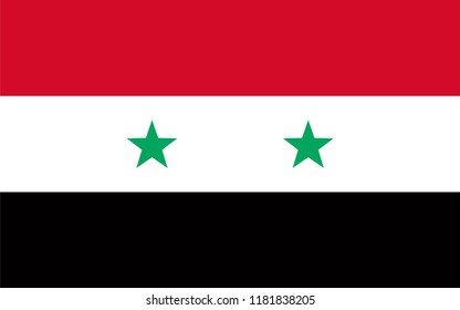 Flag of syria, flat icon. Simple, vector illustration for web or mobile app