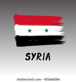 Flag Of Syria  - Grunge