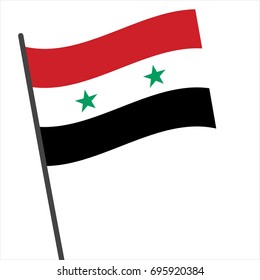 Flag of Syria , Syria Flag Icon vector illustration