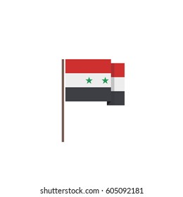 flag of Syria. isolated on white background. vector illustration