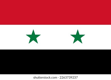 Flag of Syria and language icon - isolated vector illustration