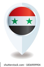 Flag of Syria, location icon for Multipurpose, Syrian Arab Republic.