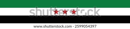Flag of Syria. Syria flag long banner digital vector illustration