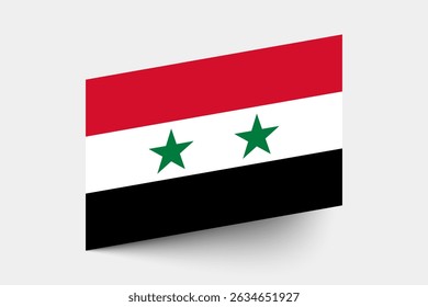 Flag of Syria. Syria flag official colors tilted icon digital vector illustration design.