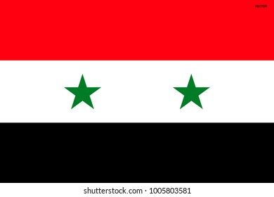 Flag of Syria. Symbol of Independence Day, souvenir soccer game, button language, icon.