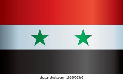 Flag of Syria, Syrian Arab Republic. Bright, colorful vector illustration