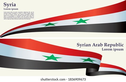Flag of Syria, Syrian Arab Republic. Template for design award, an official document with the flag of Syria. Bright, colorful vector illustration