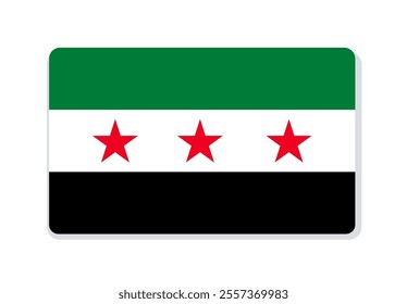 Flag of Syria. Flag of the Syrian opposition. Vector illustration