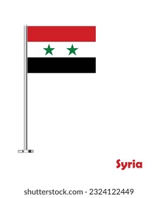 Flag of  Syria, Table Flag of Syria, Vector Illustration.