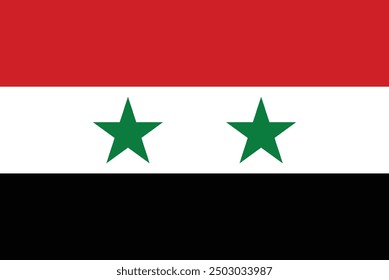 Flag of Syria Vector design and Illustration , National flag of Syria 