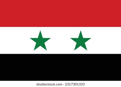 Bandera de Siria - Ilustración vectorial.