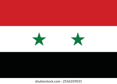 Flag of Syria Vector illustration.