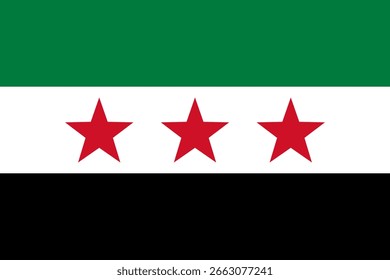 Flag of Syria, vector illustration.