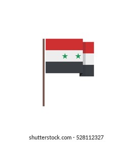 flag of Syria. vector illustration