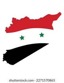 flag of Syria, vector illustration on a white background. 