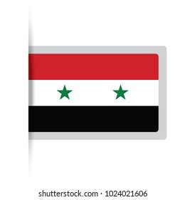 Flag of Syria. Vector illustration of a stylized flag.
The slit in the paper with shadows. isolated on white.