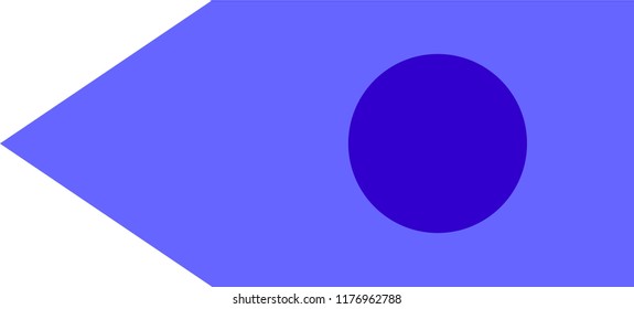 flag, system flag, status indicator in blue color, represented by an arrow with a circle in the middle