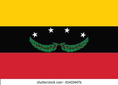 Flag of Tachira states,capital district, federal dependency of Venezuela. Vector illustration.