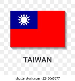 Flag of Taiwan Icon Vector Illustration