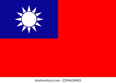 The flag of Taiwan. National country background symbol. 