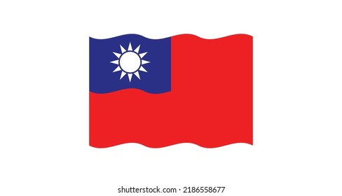 Flag of Taiwan. Republic of China. Taiwanese national symbol.