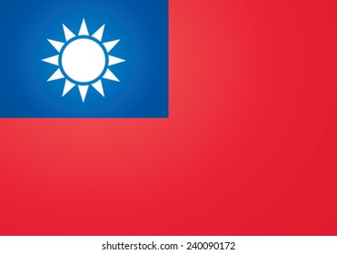 Flag of Taiwan. Vector. Accurate dimensions, element proportions and colors.