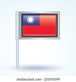 Flag of Taiwan, vector illustration