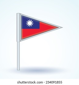 Flag of Taiwan, vector illustration